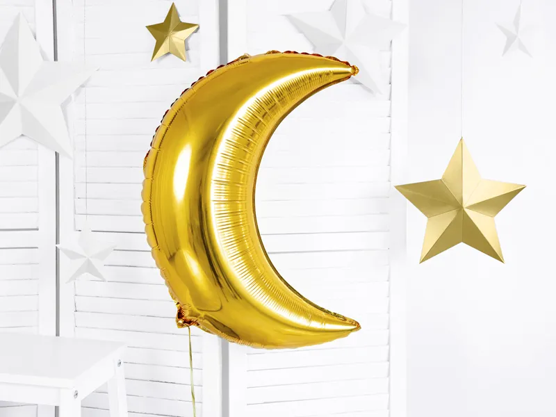 FOIL BALLOON MOON, 60CM, GOLD